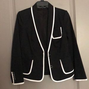 Black and white blazer